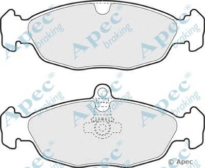 APEC BRAKING pad982 -  Комплект тормозных колодок, дисковый тормоз